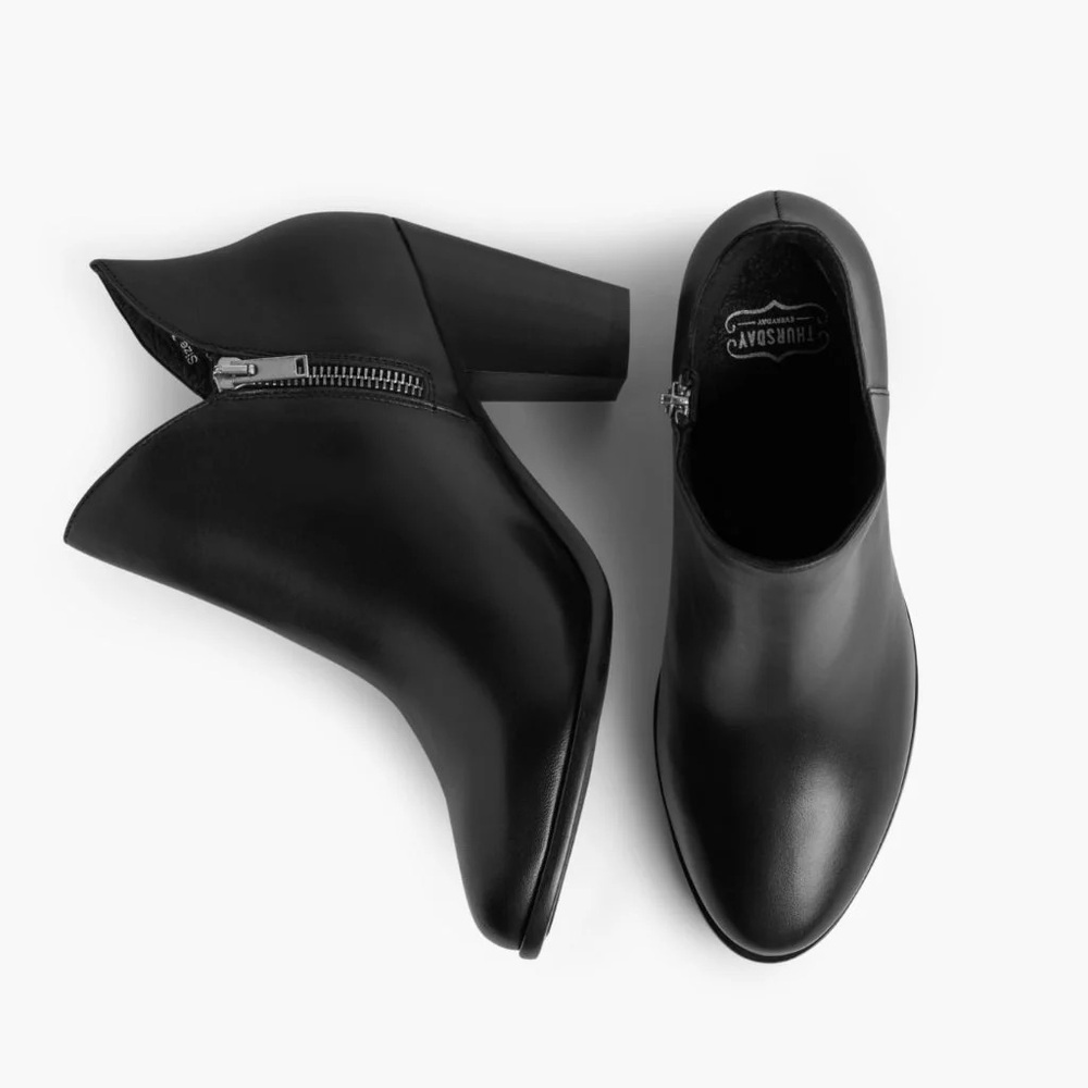 Thursday $180 Uptown Elegant Black Ankle Boots - Picture 2 of 11